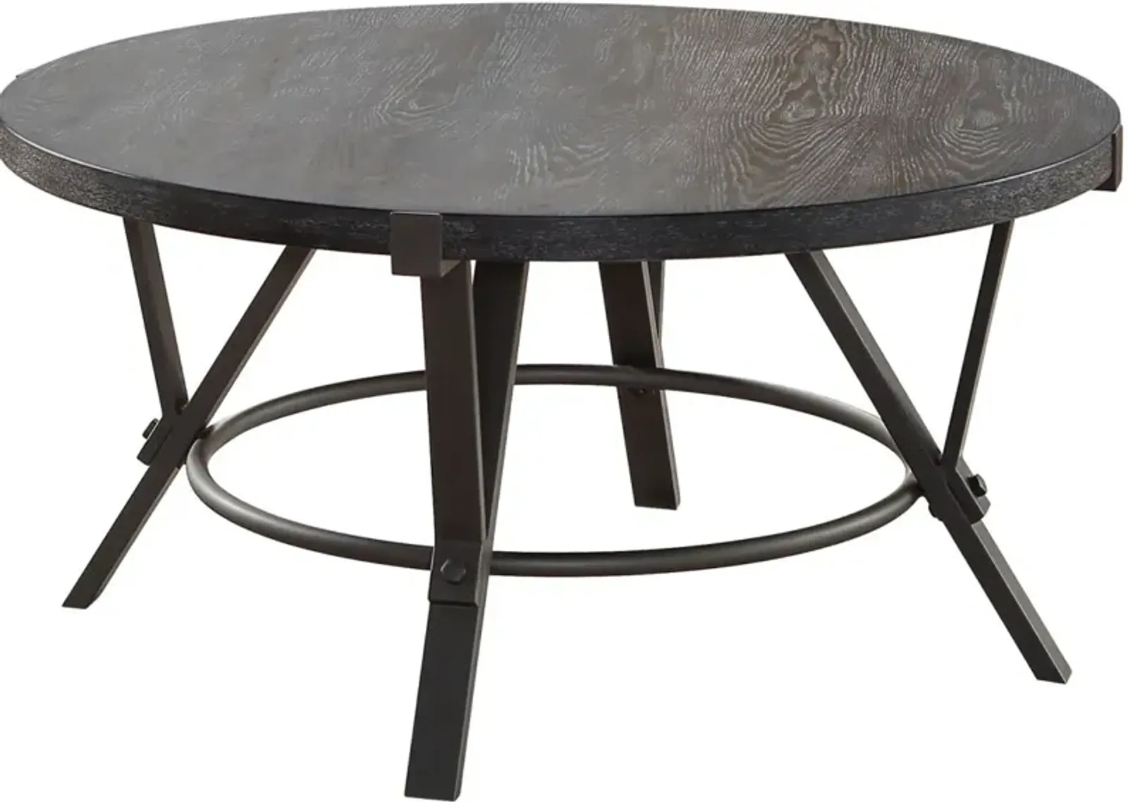 Steve Silver Co. Portland Gunmetal Gray Cocktail Table with Gray Base