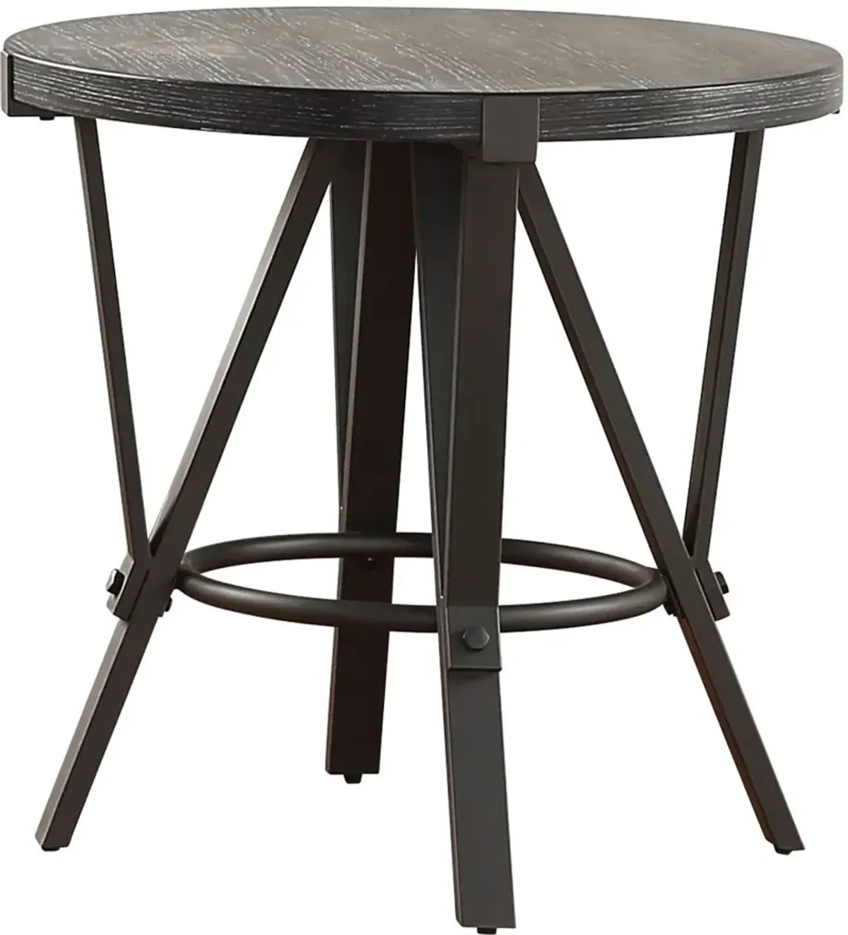 Steve Silver Co. Portland Gunmetal Gray End Table with Gray Base