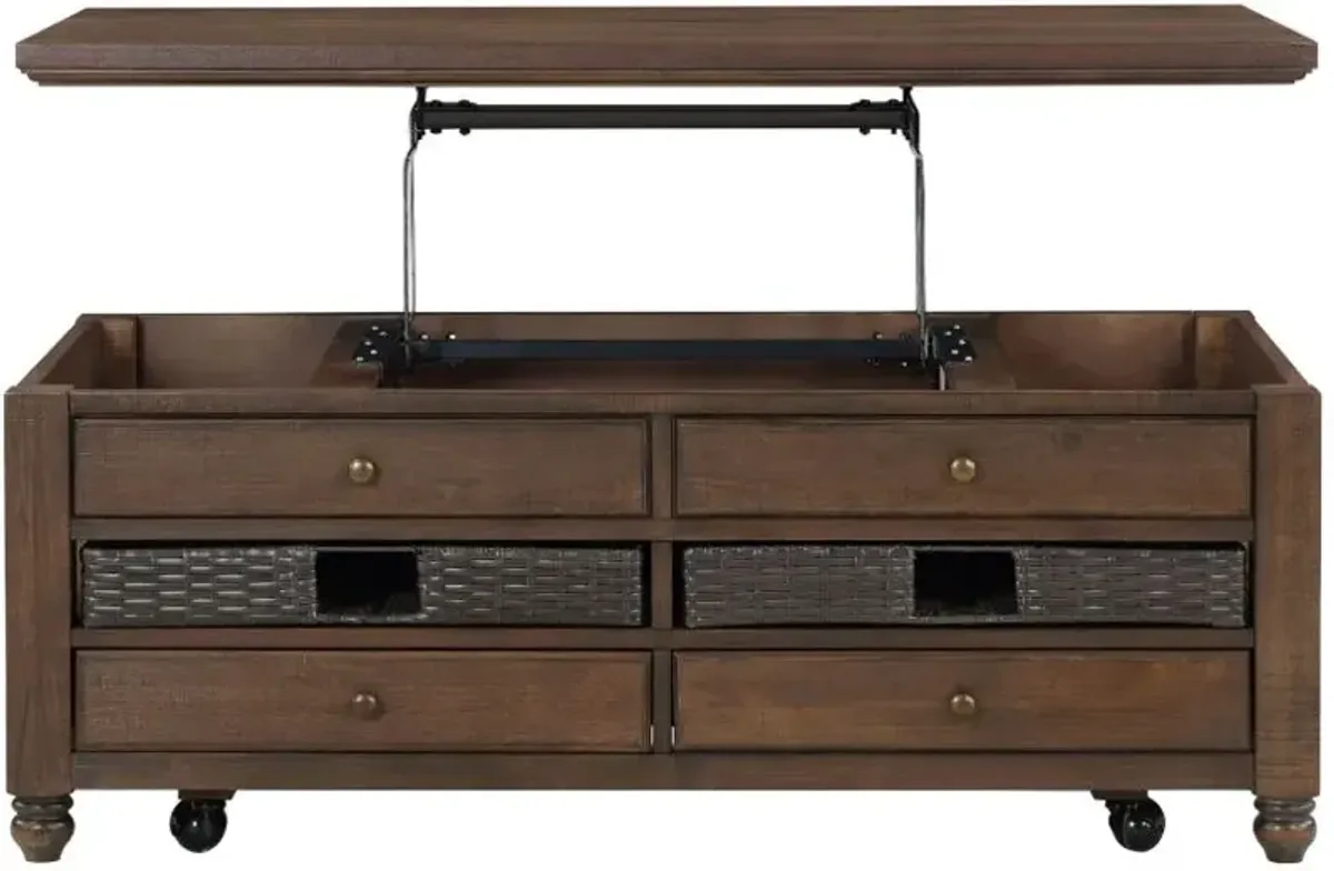 Steve Silver Co. Oliver 3-Piece Burnished Chestnut Occasional Table Set