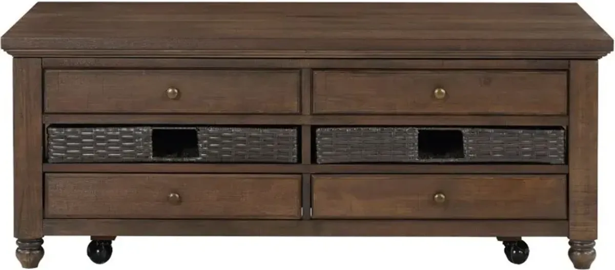 Steve Silver Co. Oliver 3-Piece Burnished Chestnut Occasional Lift Top Table Set