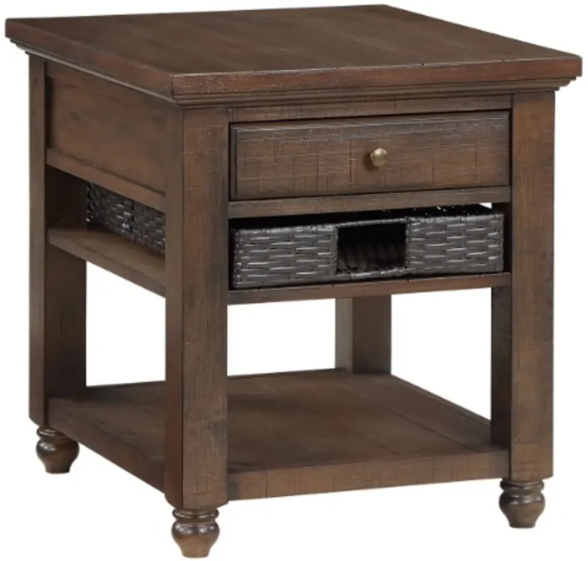 Steve Silver Co. Oliver Burnished Chestnut End Table