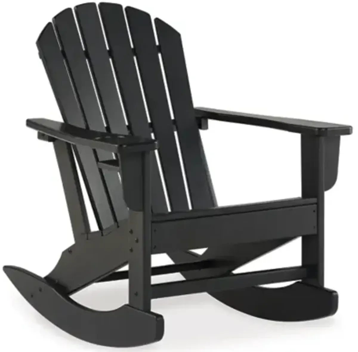 Signature Design by Ashley® Sundown Treasure Black Plastic Outdoor Rocking Chair