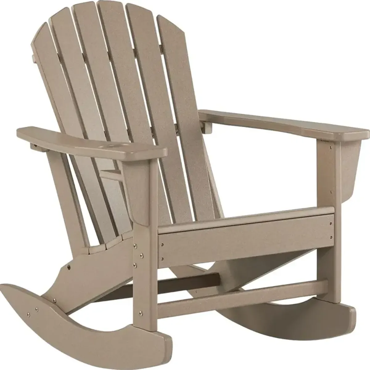 Signature Design by Ashley® Sundown Treasure Driftwood Polyethylene Outdoor Rocking Chair