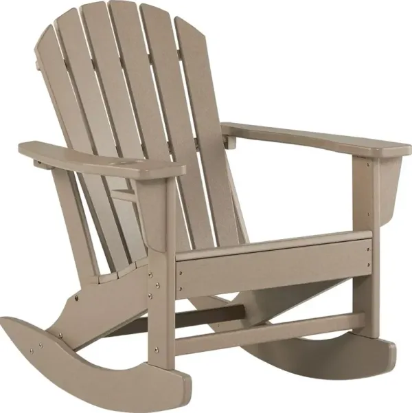 Signature Design by Ashley® Sundown Treasure Driftwood Polyethylene Outdoor Rocking Chair