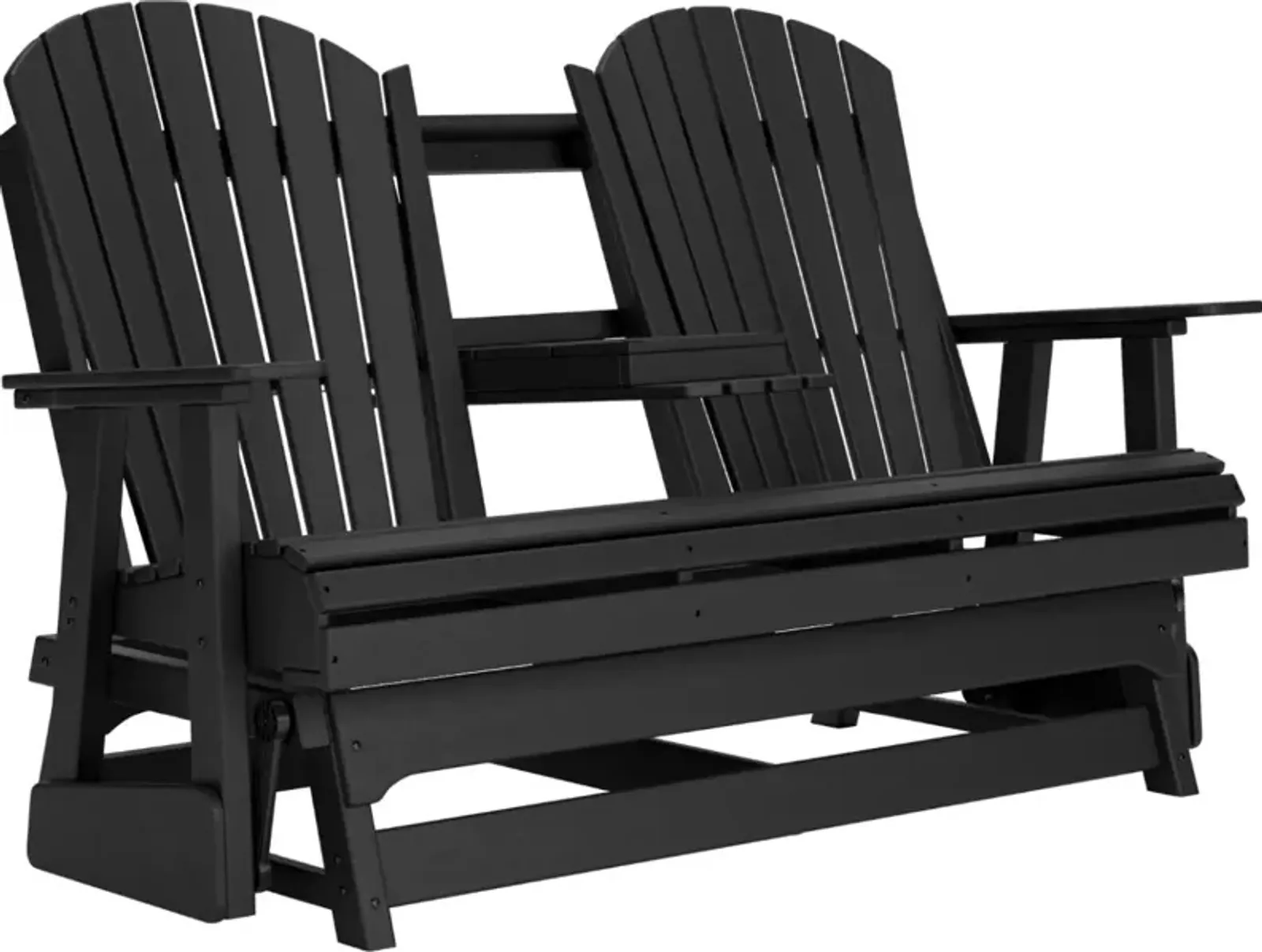 Signature Design by Ashley® Hyland Wave Black Outdoor Glider Loveseat