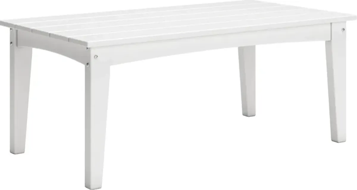 Signature Design by Ashley® Hyland Wave White Mega-Tuff® HDPE Outdoor Coffee Table