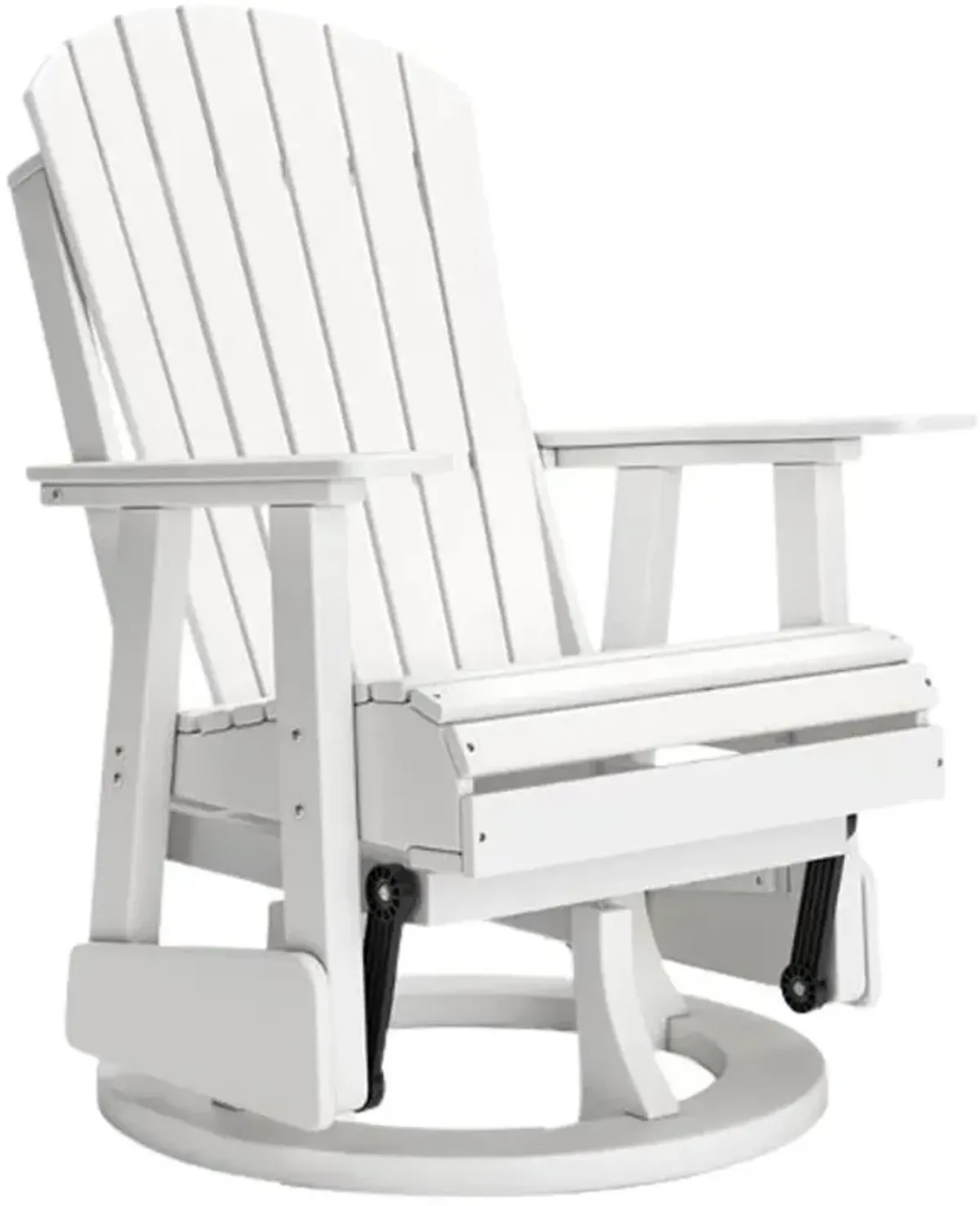 Signature Design by Ashley® Hyland Wave White Polyethylene/Stainless Steel Outdoor Swivel Glider Chair