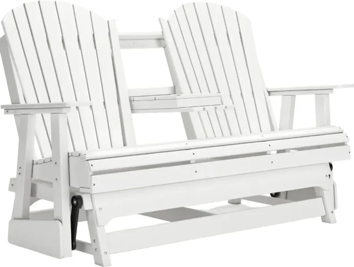 Signature Design by Ashley® Hyland Wave White Outdoor Glider Loveseat