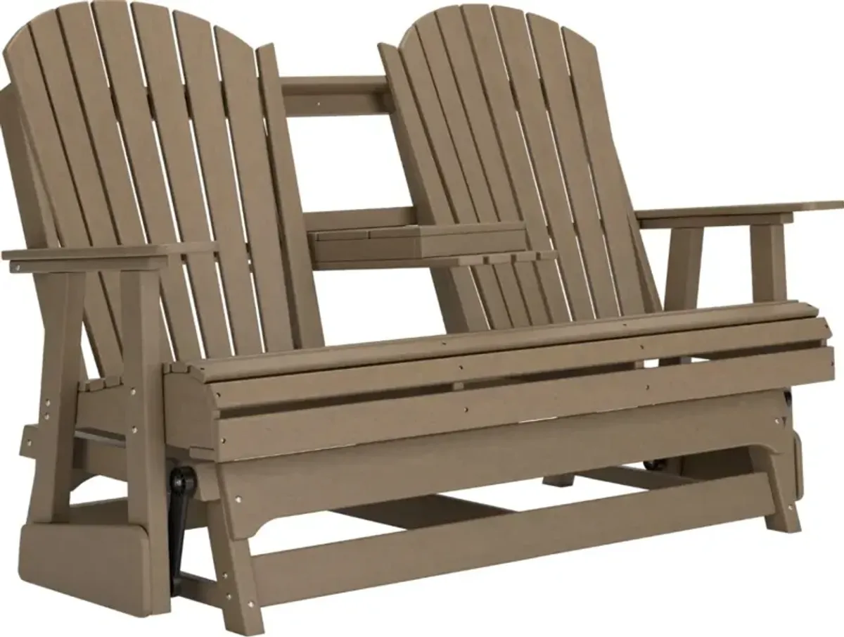 Signature Design by Ashley® Hyland Wave Driftwood Outdoor Glider Loveseat