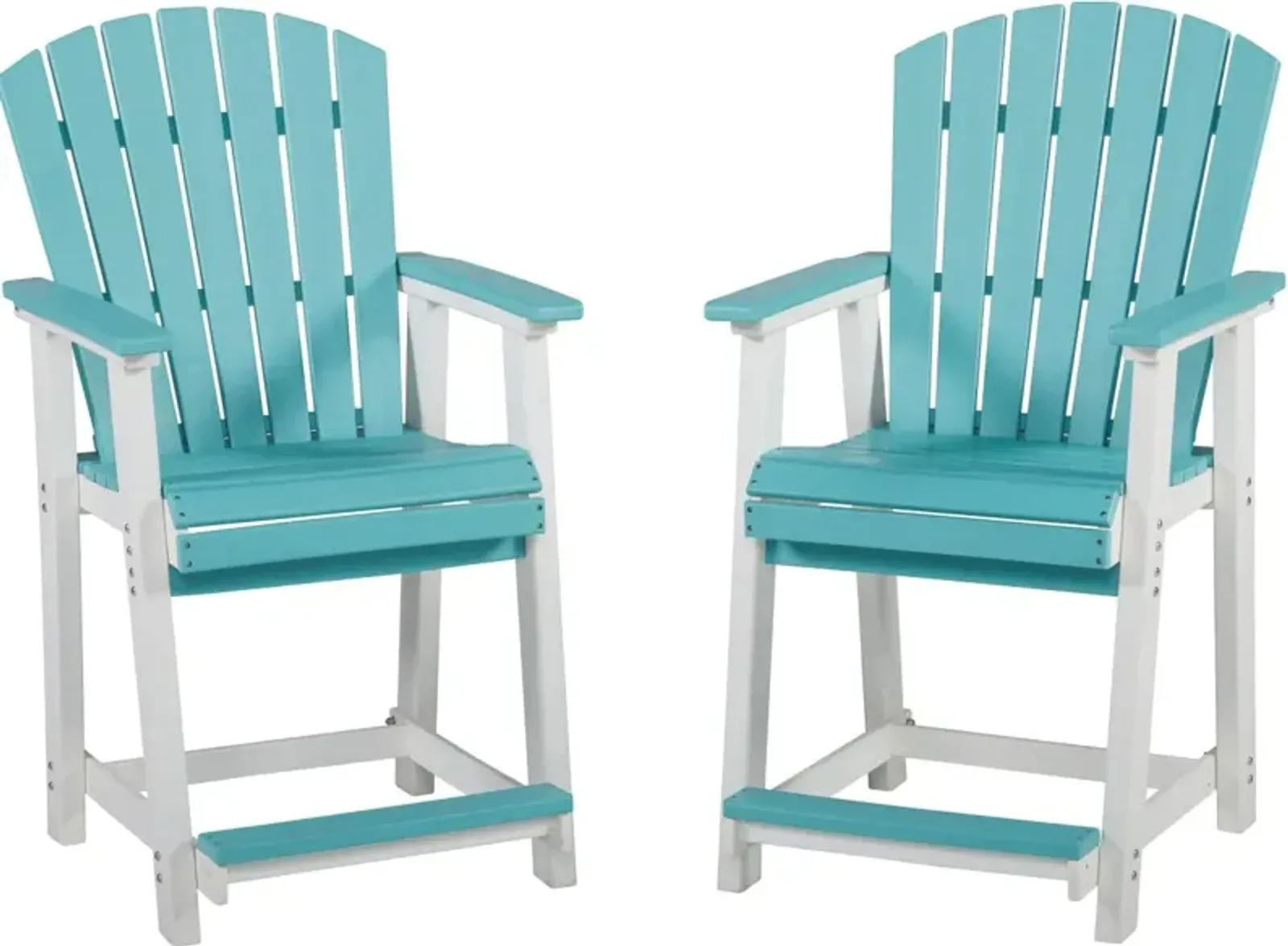 Signature Design by Ashley® Eisely 2-Piece Turquoise Outdoor Counter Bar Stool Set