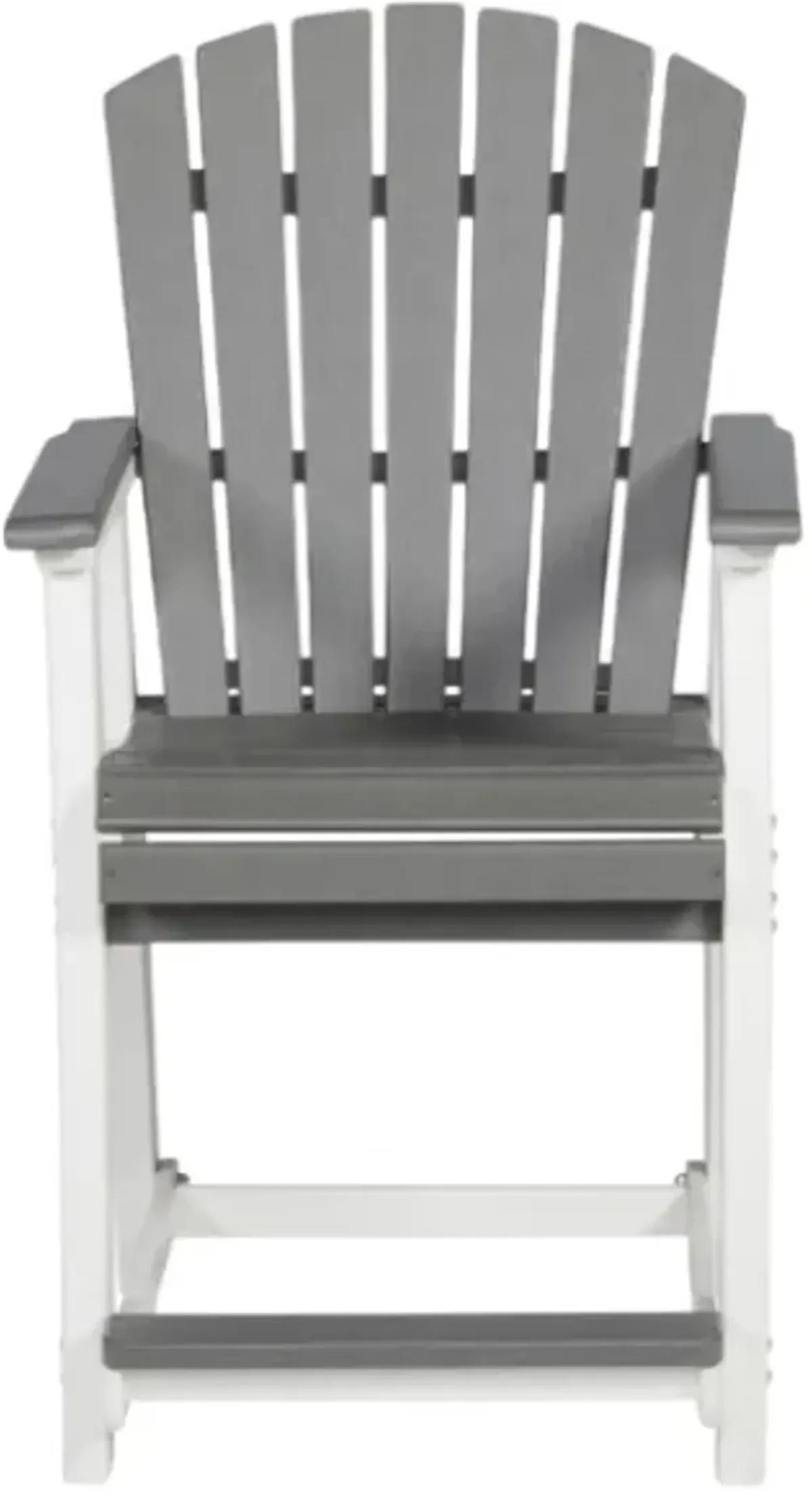 Signature Design by Ashley® Transville 2-Piece Gray/White Polyethylene Outdoor Bar Stool