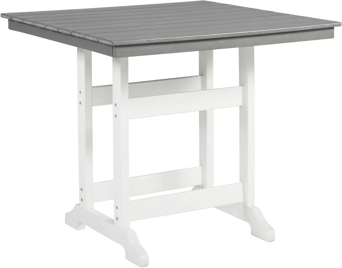 Signature Design by Ashley® Transville Gray/White Outdoor 42" Counter Height Dining Table