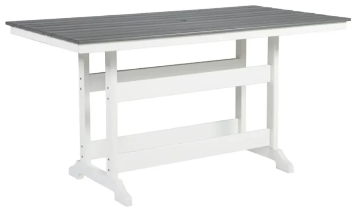 Signature Design by Ashley® Transville Gray/White Outdoor Counter Height Dining Table