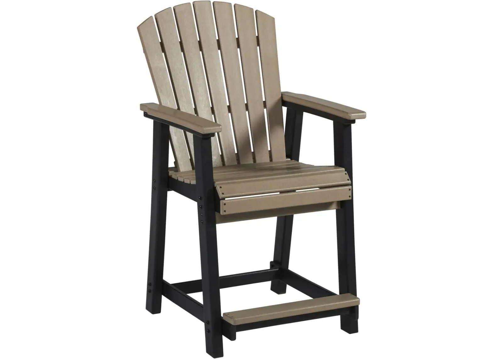 Signature Design by Ashley® Fairen Trail Black/Driftwood Outdoor Counter Height Stool