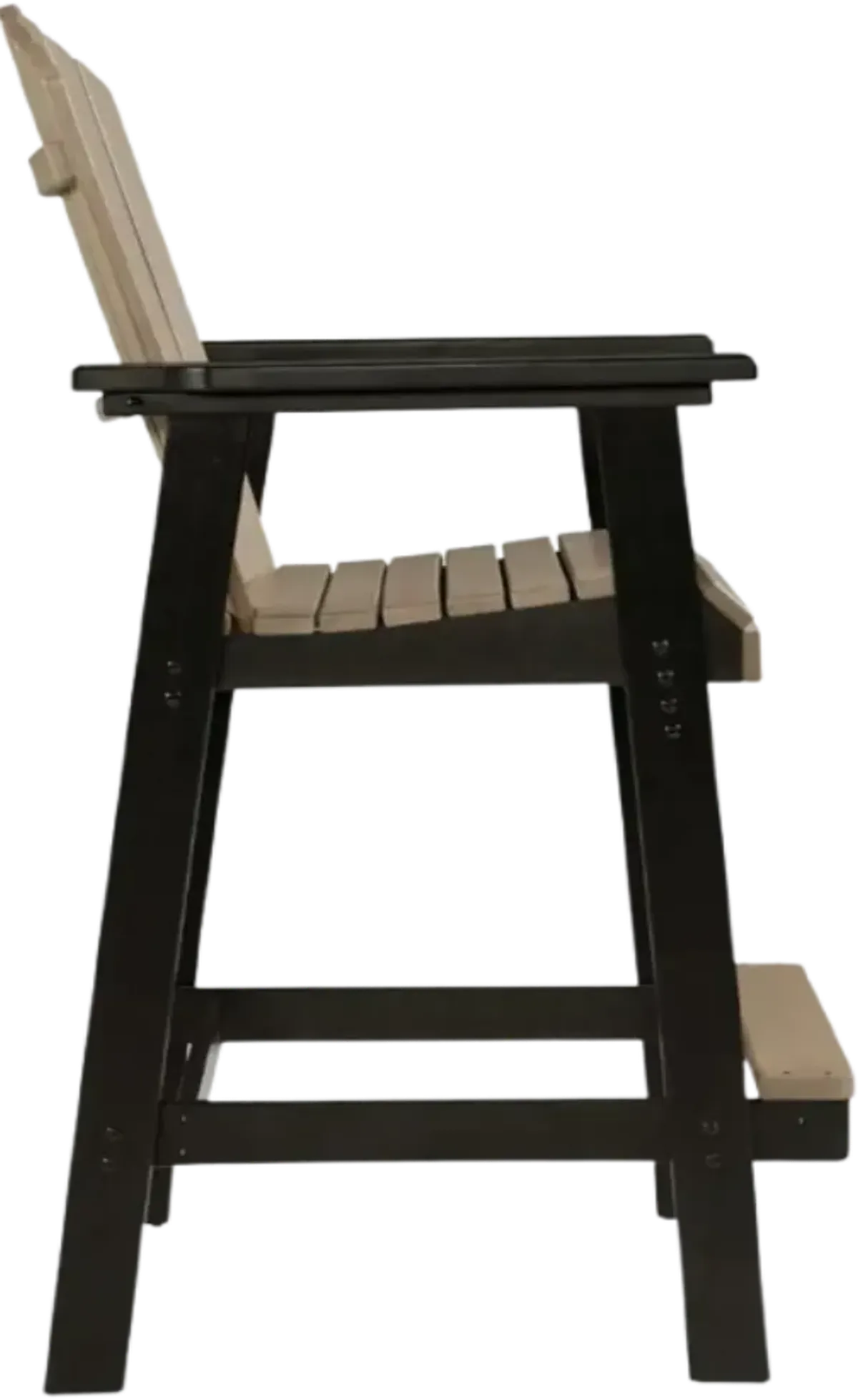 Signature Design by Ashley® Fairen Trail Black/Driftwood Polyethylene/Stainless Steel Outdoor Tall Barstool