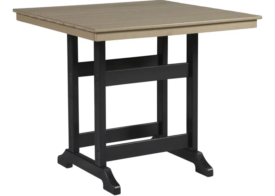 Signature Design by Ashley® Fairen Trail Black/Driftwood Outdoor Counter Height Dining Table