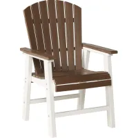 Signature Design by Ashley® Genesis Bay Brown/White Outdoor Dining Arm Chair
