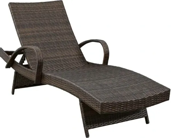 Signature Design by Ashley® Kantana 2-Piece Brown Wicker Outdoor Chaise Lounge