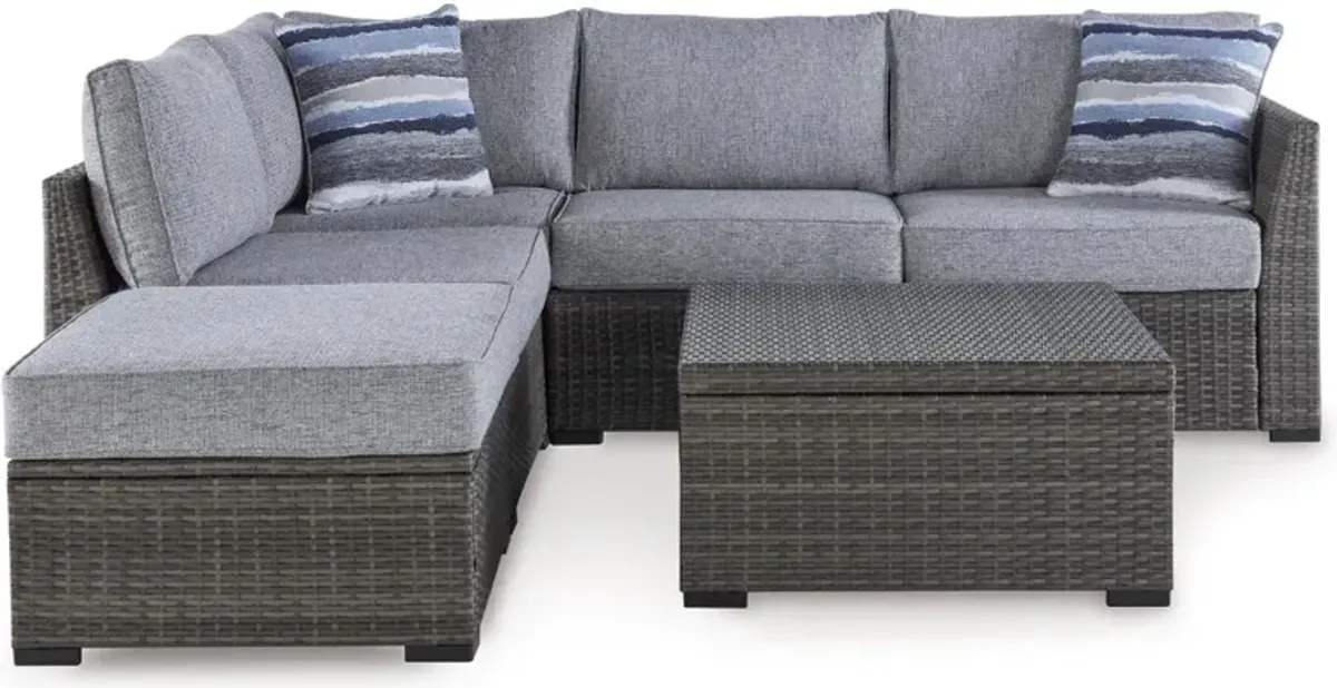 Signature Design by Ashley® Petal Road 4-Piece Gray Outdoor Seating Set