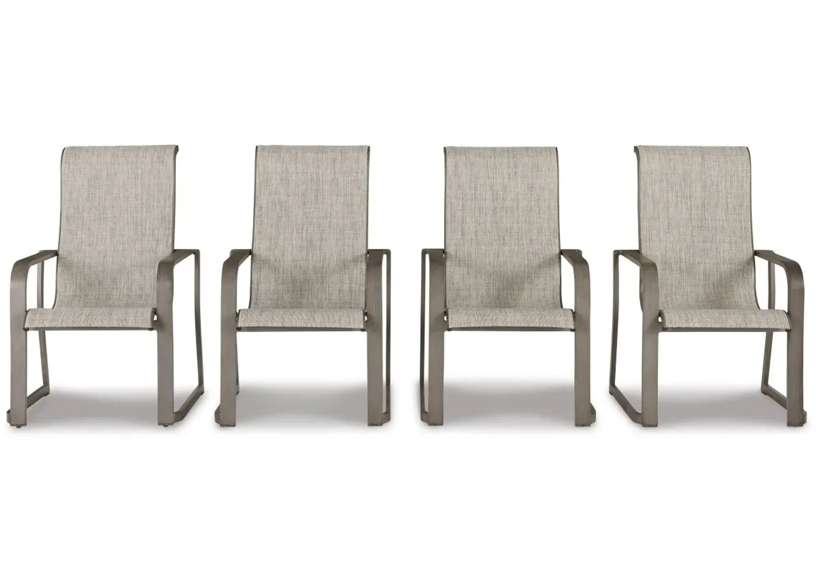 Signature Design by Ashley® Beach Front 4-Piece Beige Outdoor Arm Chair Set