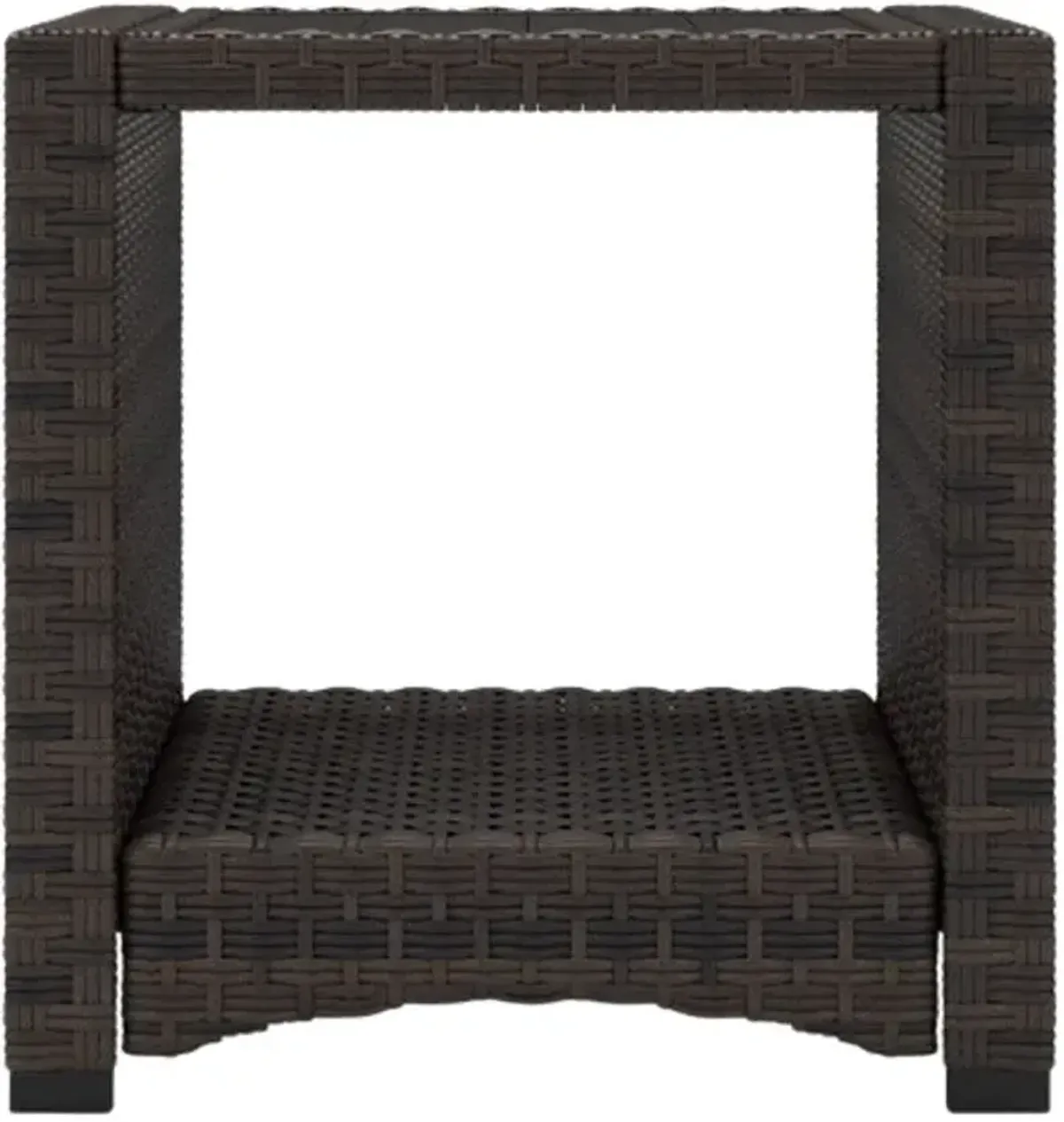 Signature Design by Ashley® Windglow Brown Nuvella/Wicker Outdoor End Table