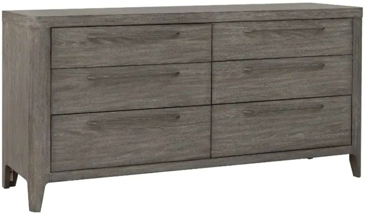 Drew & Jonathan Home Griffith Smoked Oyster 6-Drawer Dresser