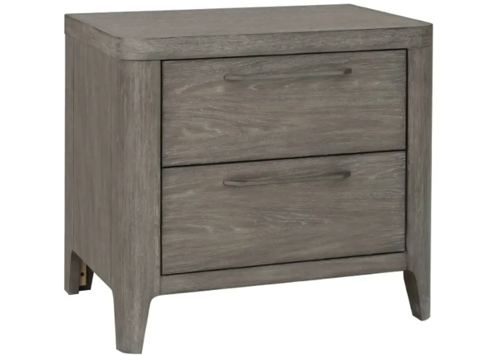 Drew & Jonathan Home Griffith Smoked Oyster 2-Drawer Nightstand