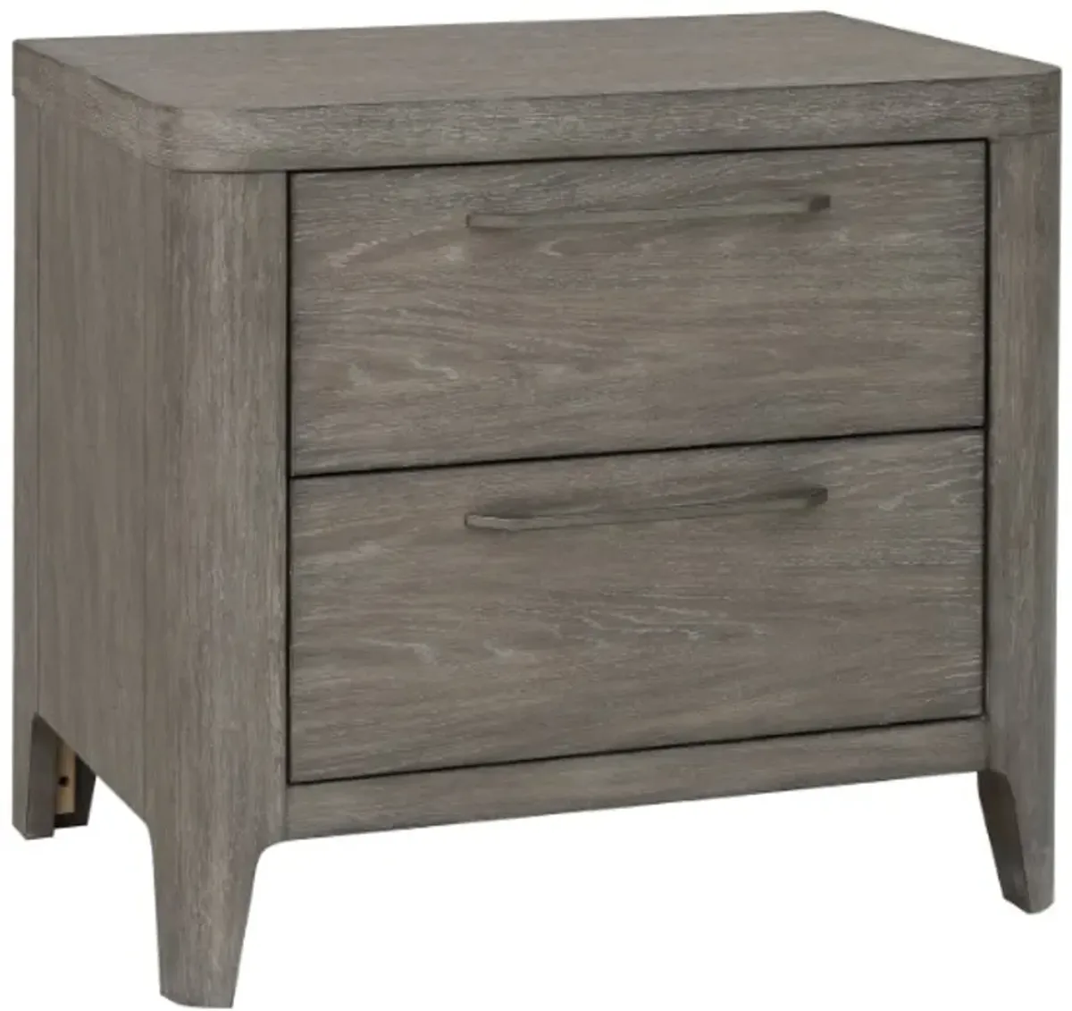 Drew & Jonathan Home Griffith Smoked Oyster 2-Drawer Nightstand