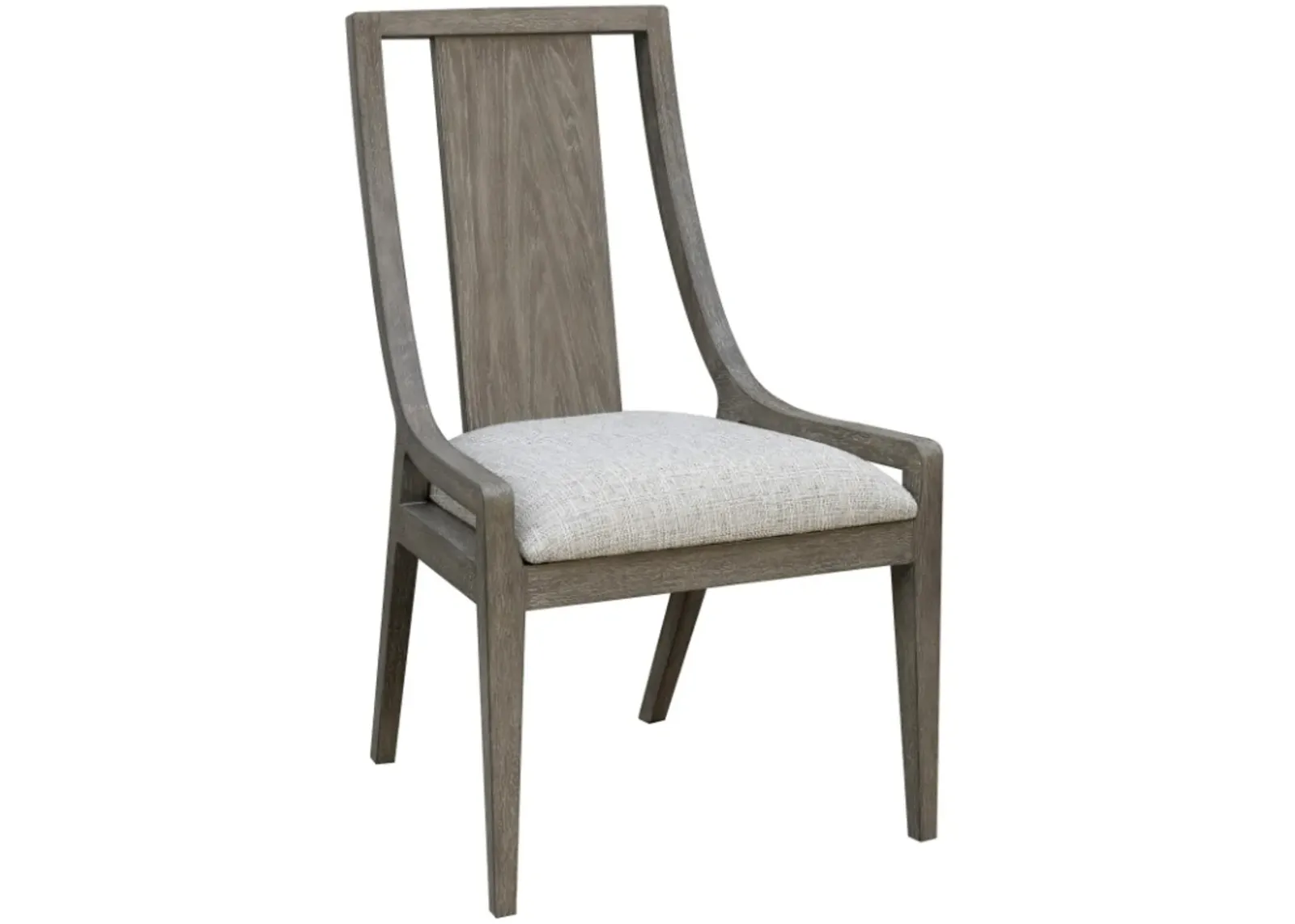 Drew & Jonathan Home Griffith Alabaster/Smoked Oyster Sling Back Side Chair