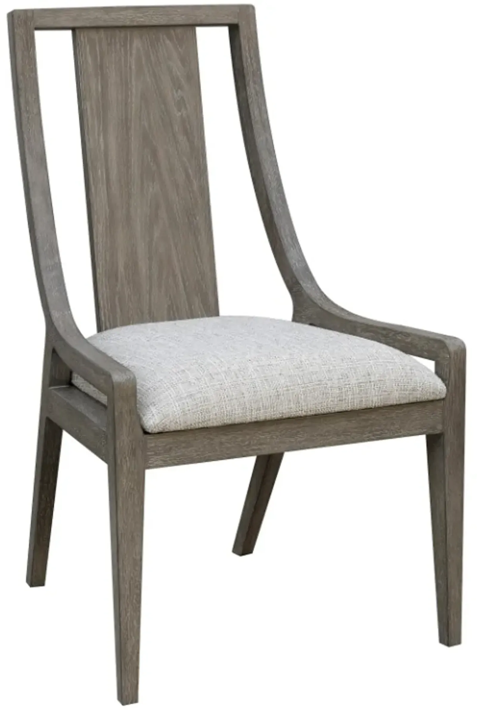 Drew & Jonathan Home Griffith Alabaster/Smoked Oyster Sling Back Side Chair