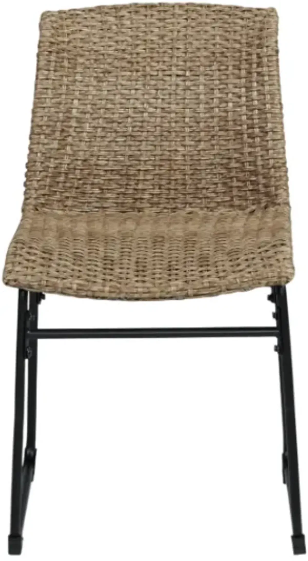 Signature Design by Ashley® Amaris 2-Piece Black/Brown Metal/Resin Wicker Outdoor Dining Side Chair