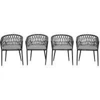 Signature Design by Ashley® Palm Bliss 4-Piece Grey Outdoor Chair Set