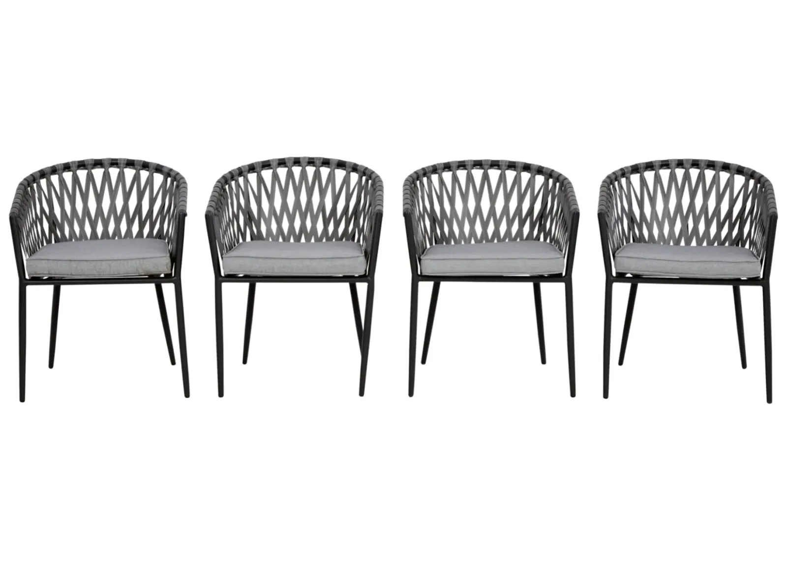 Signature Design by Ashley® Palm Bliss 4-Piece Grey Outdoor Chair Set