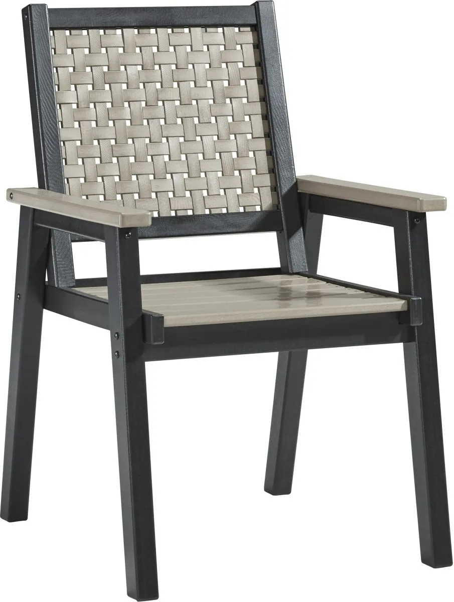 Signature Design by Ashley® Mount Valley Driftwood/Black Outdoor Arm Chair
