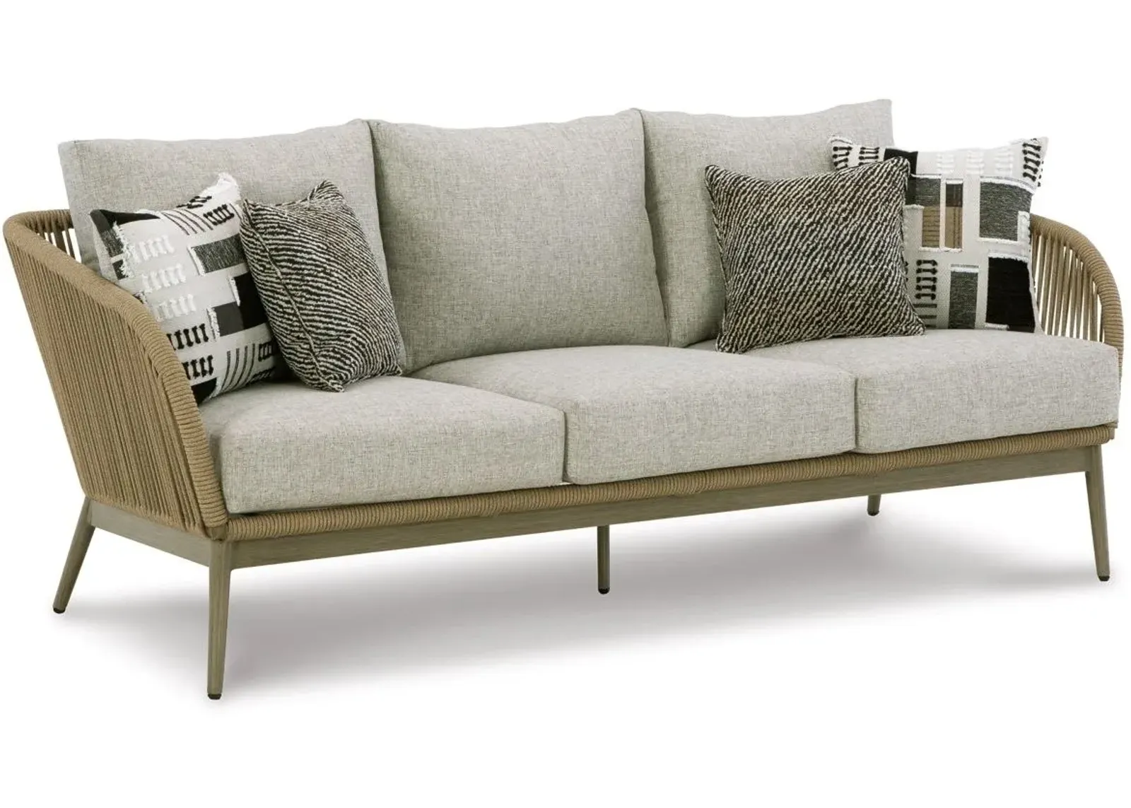 Signature Design by Ashley® Swiss Valley Beige Outdoor Sofa with Cushion