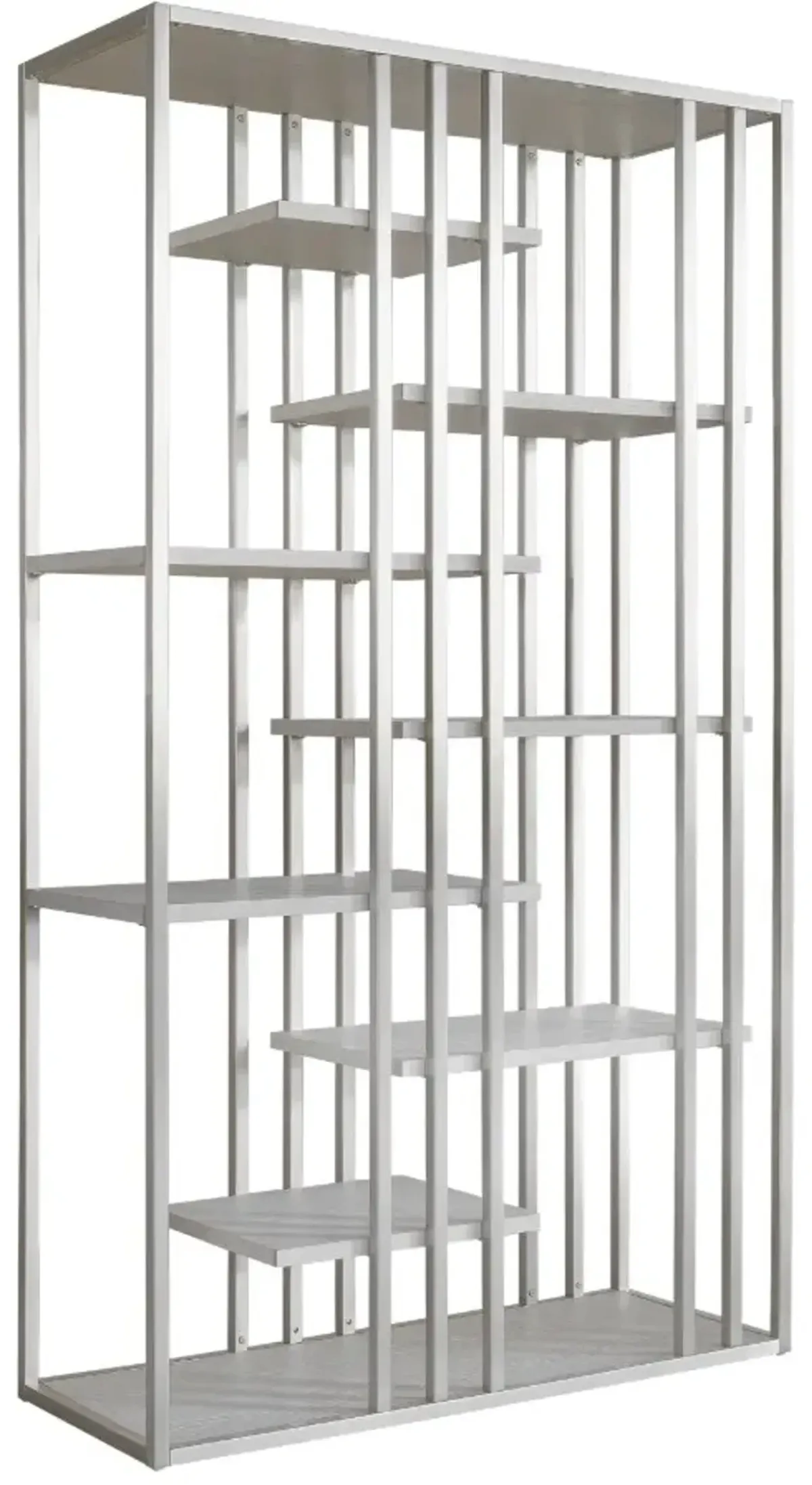 Drew & Jonathan Home Heritage White Open Bookcase with Floating Shelves