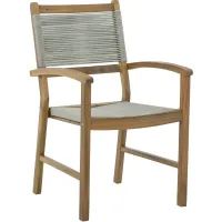 Signature Design by Ashley® Janiyah Light Brown Outdoor Dining Arm Chair