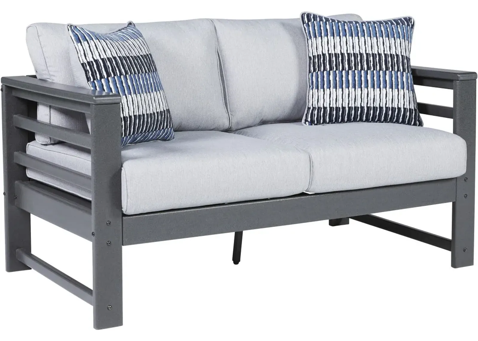 Signature Design by Ashley® Amora Charcoal Grey Loveseat