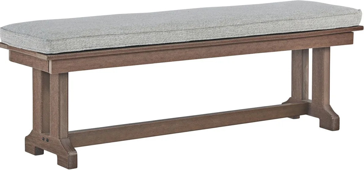 Signature Design by Ashley® Emmeline Brown Outdoor Dining Bench with Cushion