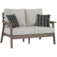 Signature Design by Ashley® Emmeline Brown Outdoor Loveseat with Cushion