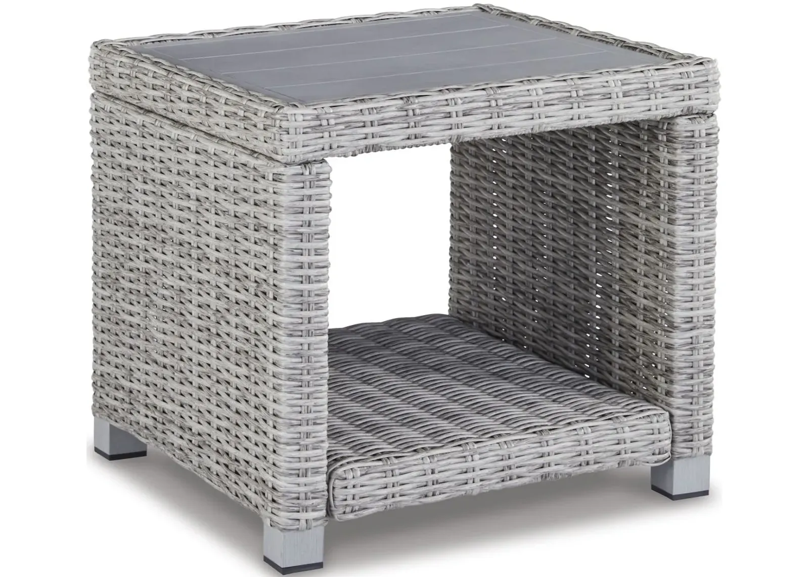 Signature Design by Ashley® Naples Beach Light Gray Outdoor End Table