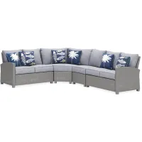 Signature Design by Ashley® Naples Beach 4-Piece Light Gray Outdoor Sectional