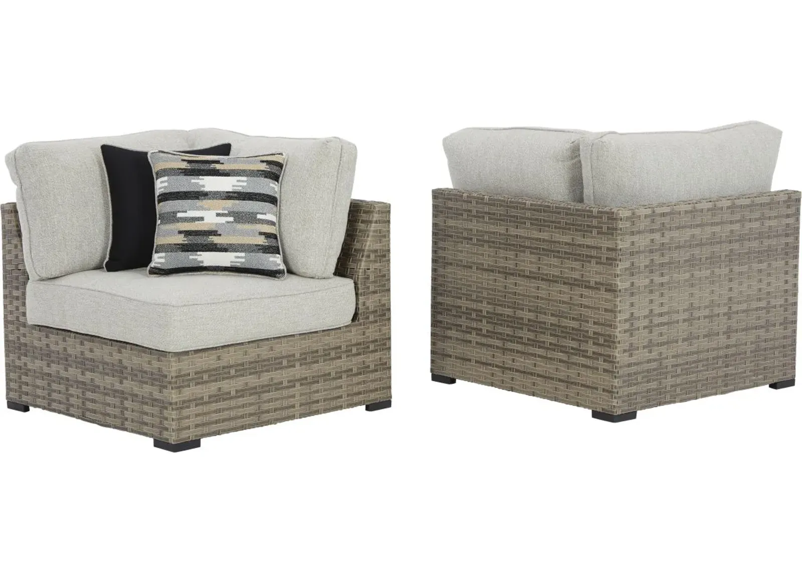 Signature Design by Ashley® Calworth 2-Piece Beige Outdoor Corner with Cushion Set