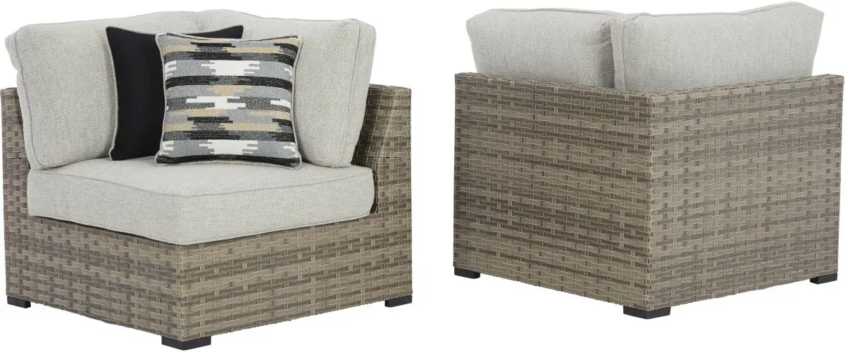 Signature Design by Ashley® Calworth 2-Piece Beige Outdoor Corner with Cushion Set