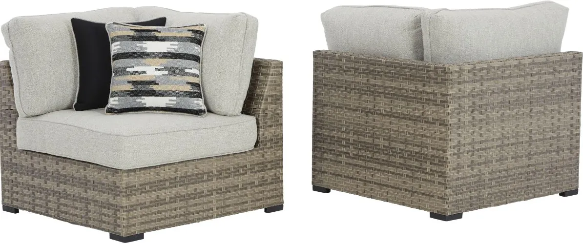 Signature Design by Ashley® Calworth 2-Piece Beige Outdoor Corner with Cushion Set