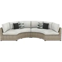 Signature Design by Ashley® Calworth 2-Piece Beige Outdoor Sectional Set