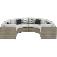 Signature Design by Ashley® Calworth 3-Piece Beige Outdoor Sectional