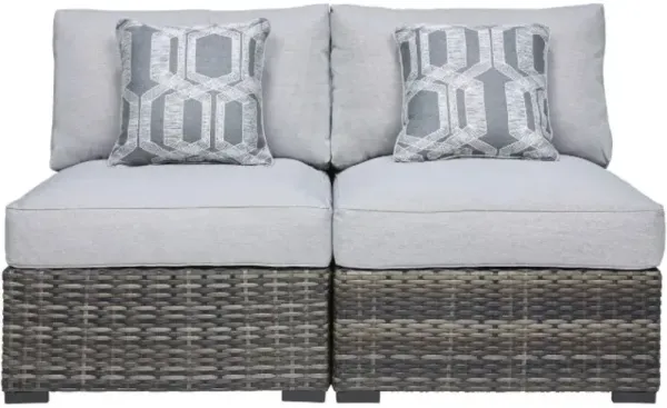 Signature Design by Ashley® Harbor Court 2-Piece Gray Armless Chairs