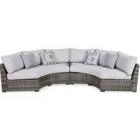 Signature Design by Ashley® Harbor Court 2-Piece Gray Outdoor Sectional