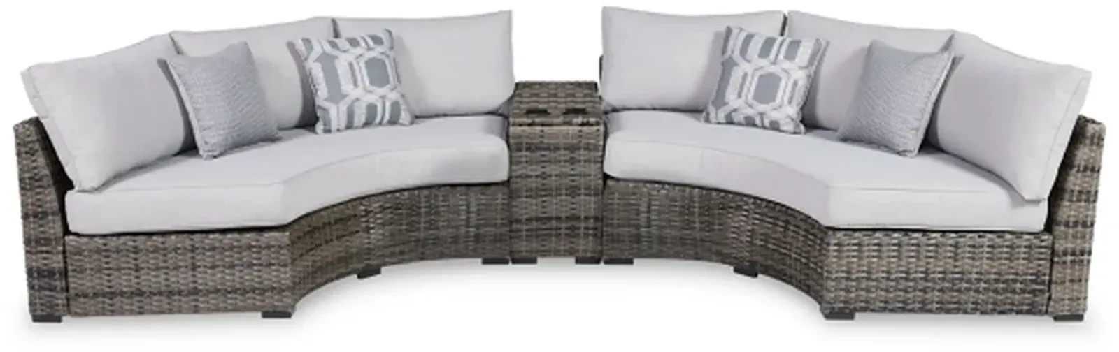 Signature Design by Ashley® Harbor Court 3-Piece Gray Outdoor Sectional